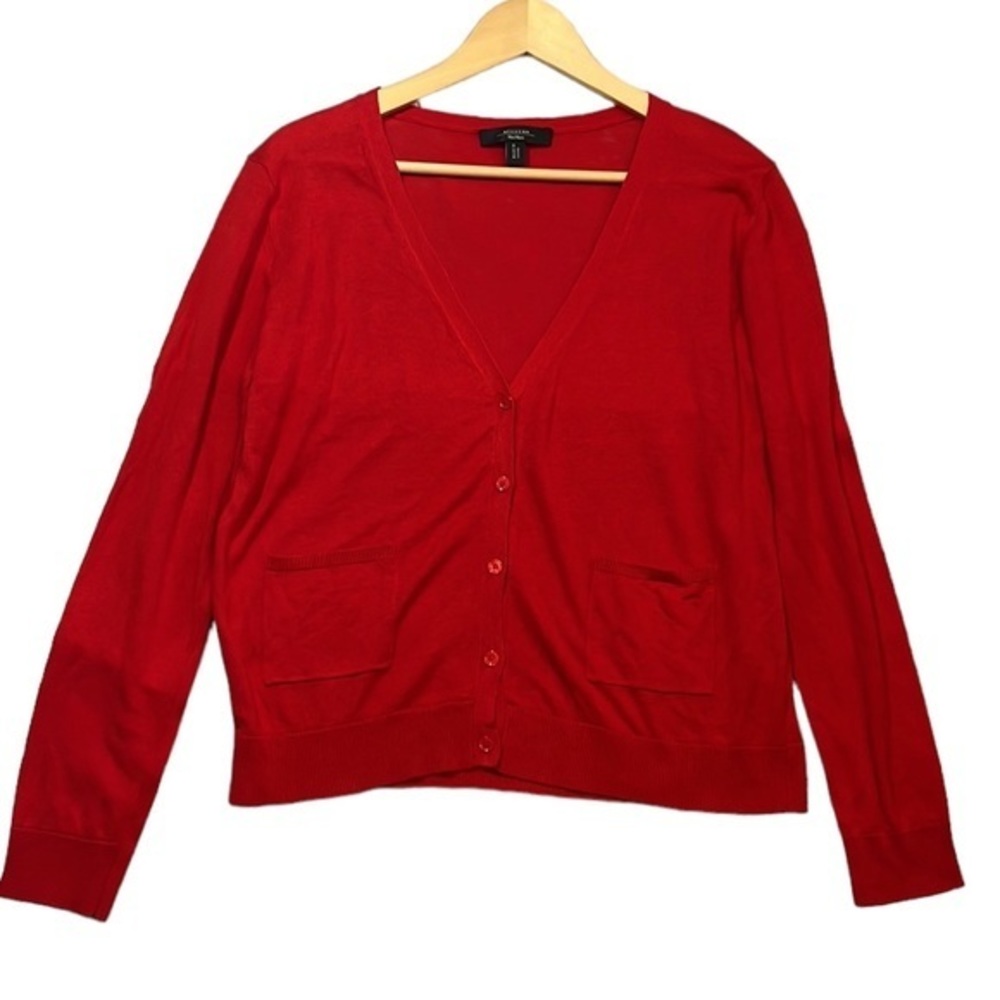 Weekend MaxMara Red Cardigan Sweater